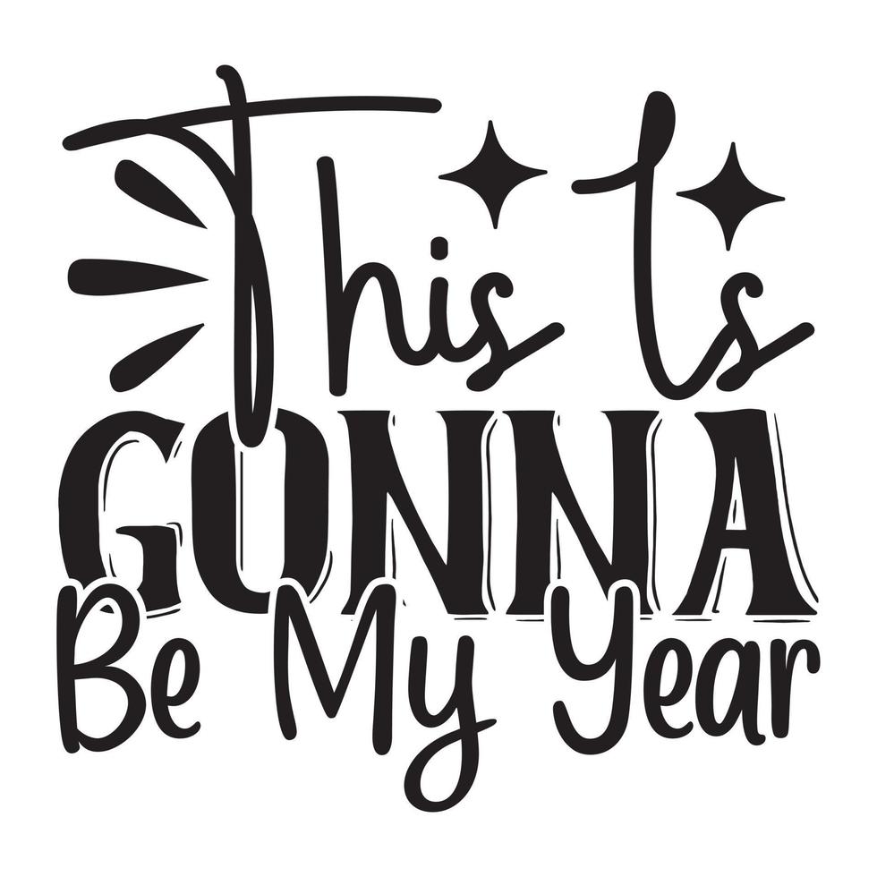 Happy New Year SVG T-Shirt Design, vector files.