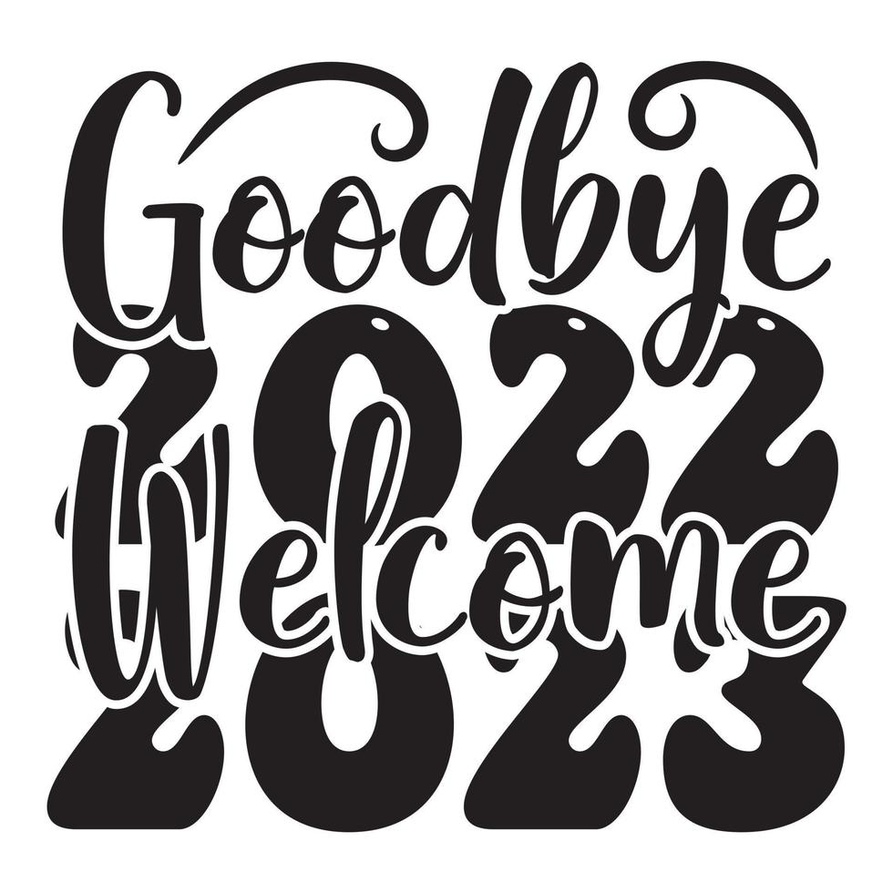Happy New Year SVG T-Shirt Design, vector files.