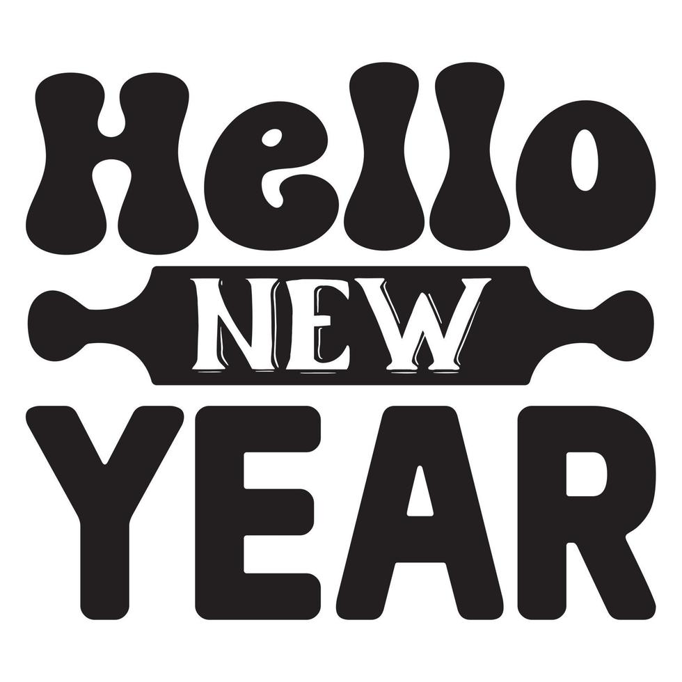 Happy New Year SVG T-Shirt Design, vector files.