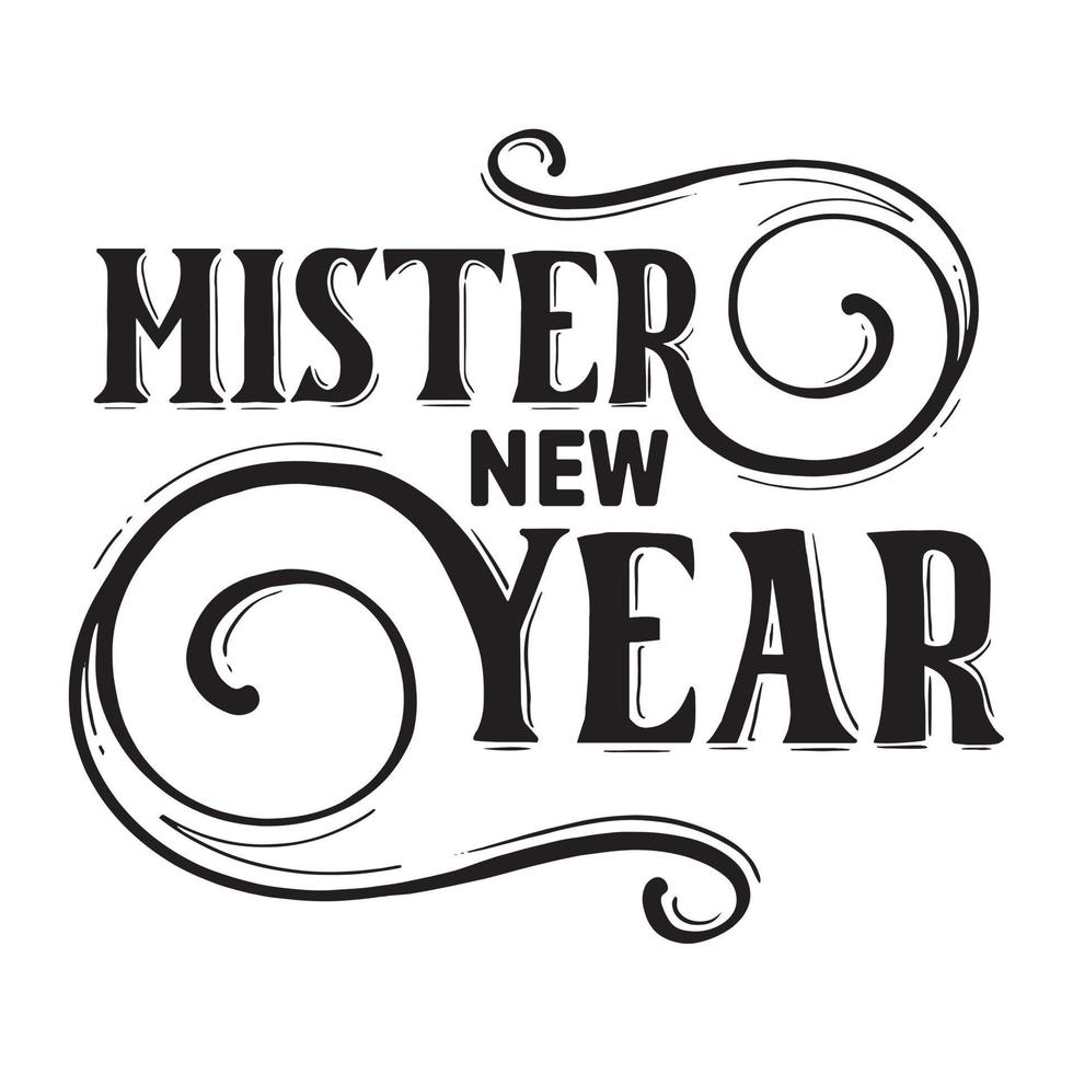 Happy New Year SVG T-Shirt Design, vector files.