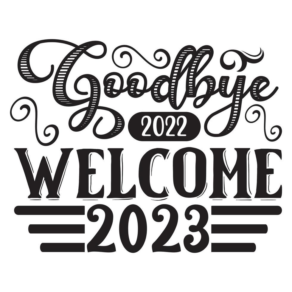Happy New Year SVG T-Shirt Design, vector files.