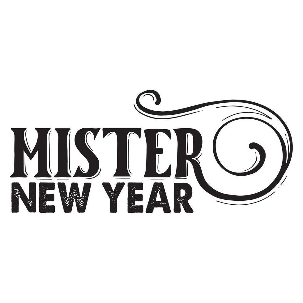 Happy New Year SVG T-Shirt Design, vector files.