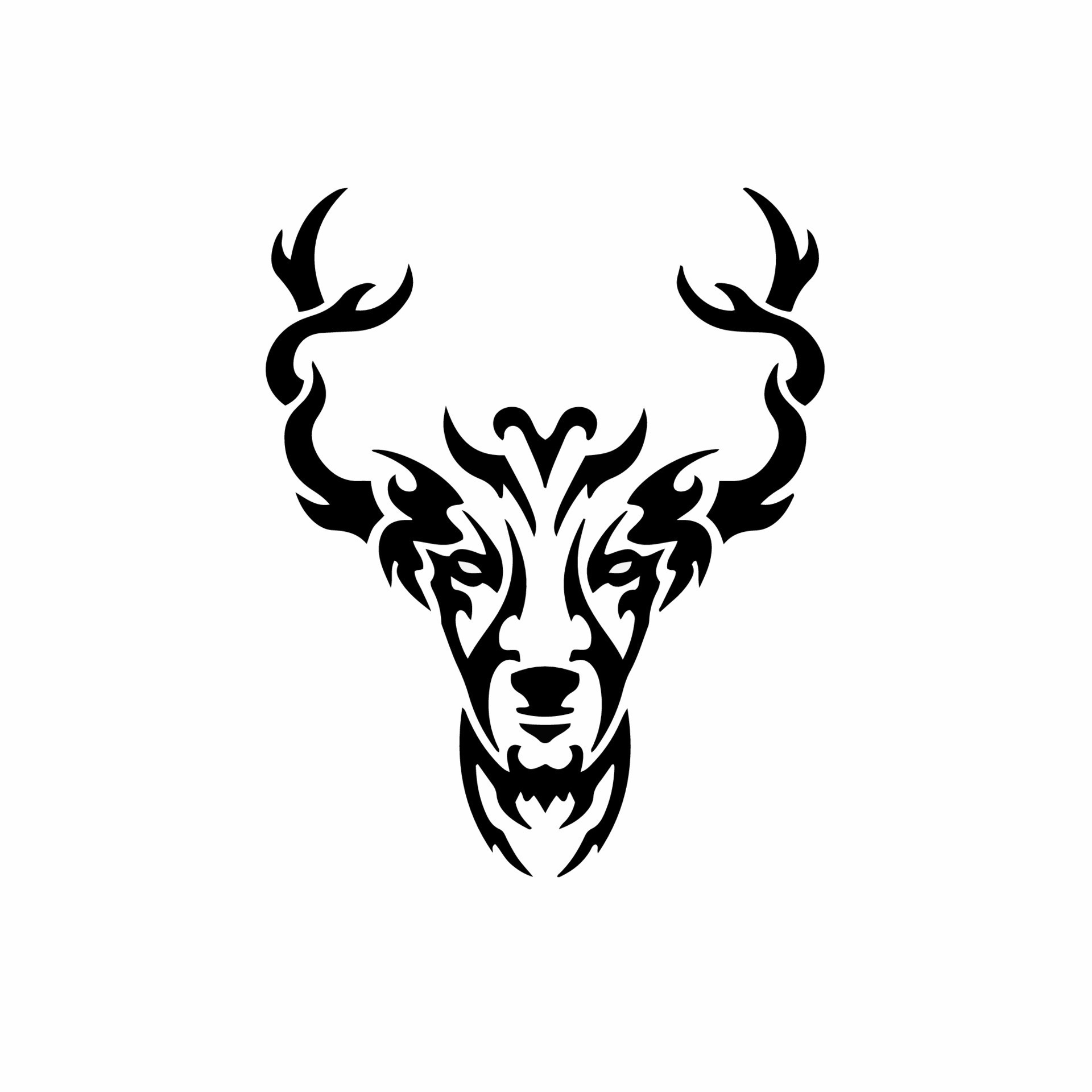 Tribal Deer Logo. Tattoo Design. Stencil Vector Illustration 16189171 Vector Art at Vecteezy Tribal Deer Logo. Tattoo Design. Stencil Vector Illustration 16189171 Vector Art at Vecteezy