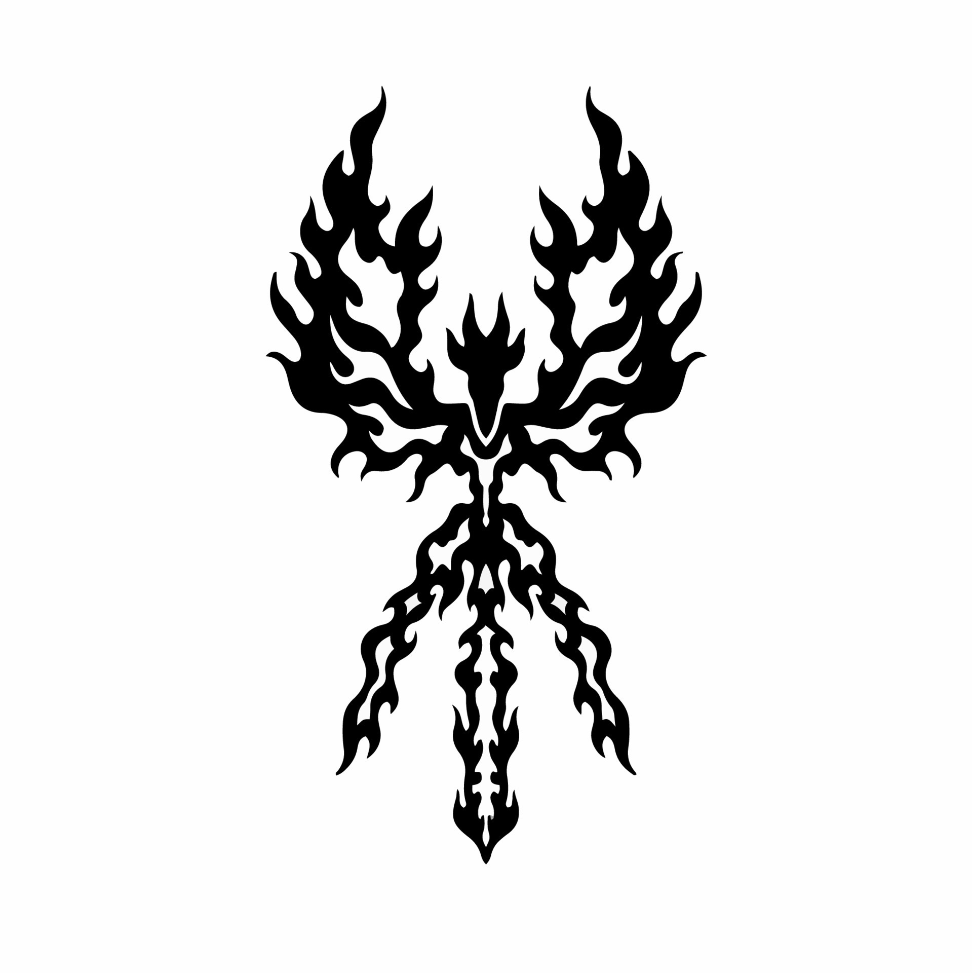 170 Silhouette Of The Tribal Phoenix Tattoo Designs Illustrations  RoyaltyFree Vector Graphics  Clip Art  iStock
