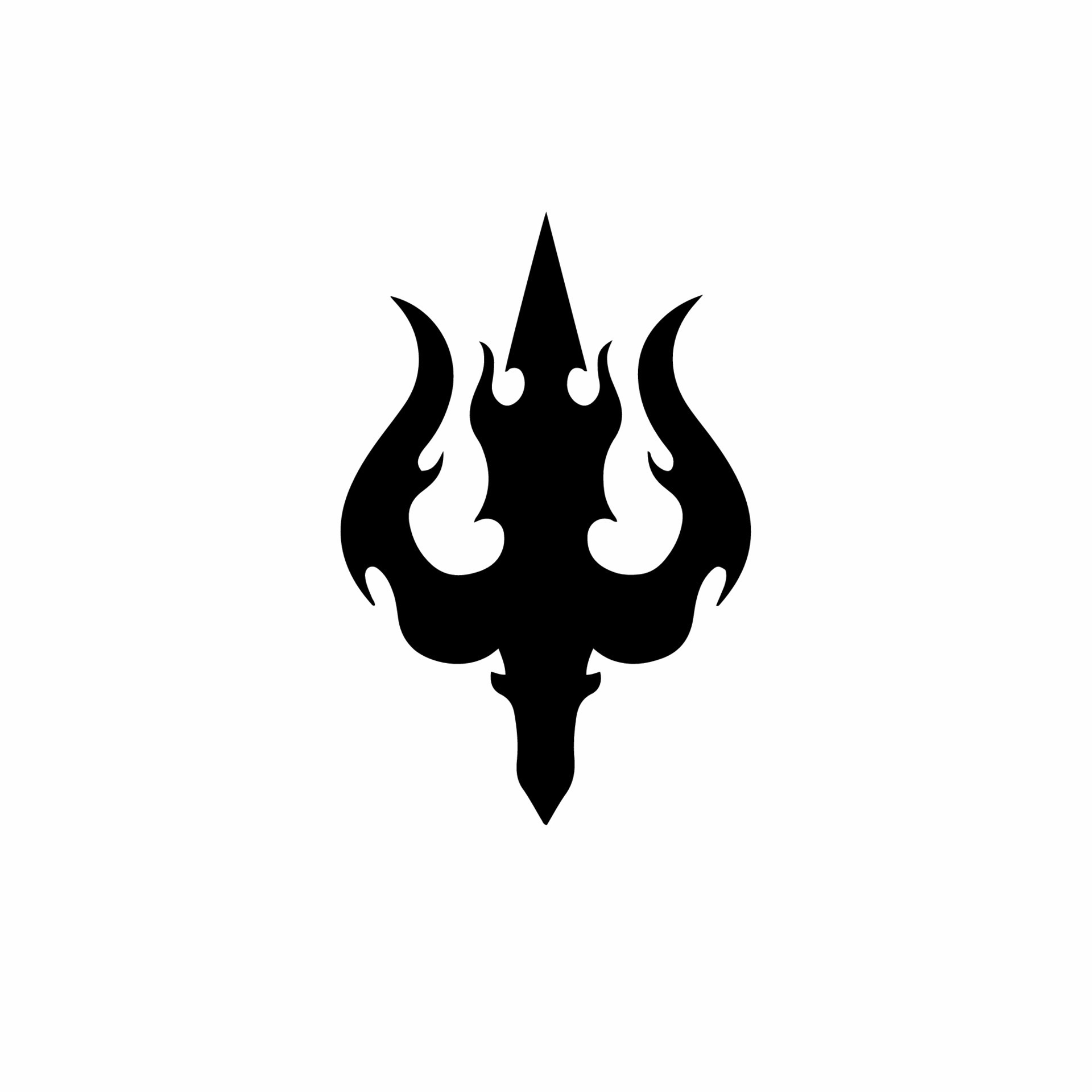 Trident Symbol Logo. Tribal Tattoo Design. Stencil Vector Illustration  16189193 Vector Art at Vecteezy