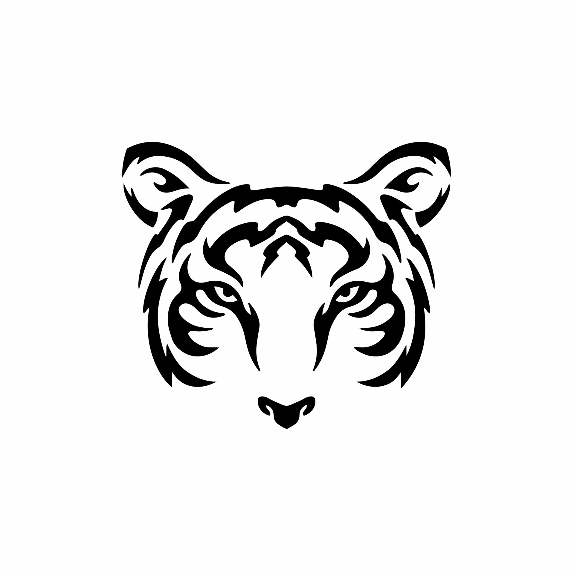Tiger Symbol Logo. Tribal Tattoo Design. Stencil Vector Illustration Tiger Symbol Logo. Tribal Tattoo Design. Stencil Vector Illustration