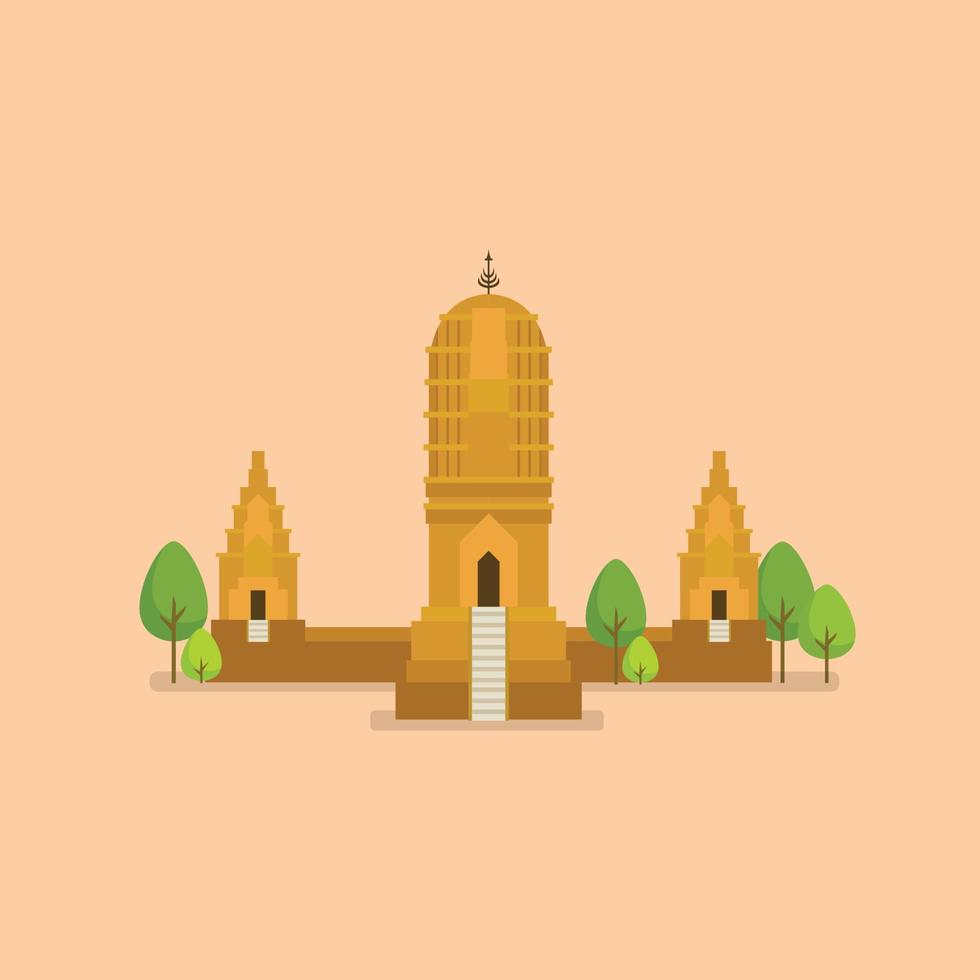 Historical ancient temple world heritage vector