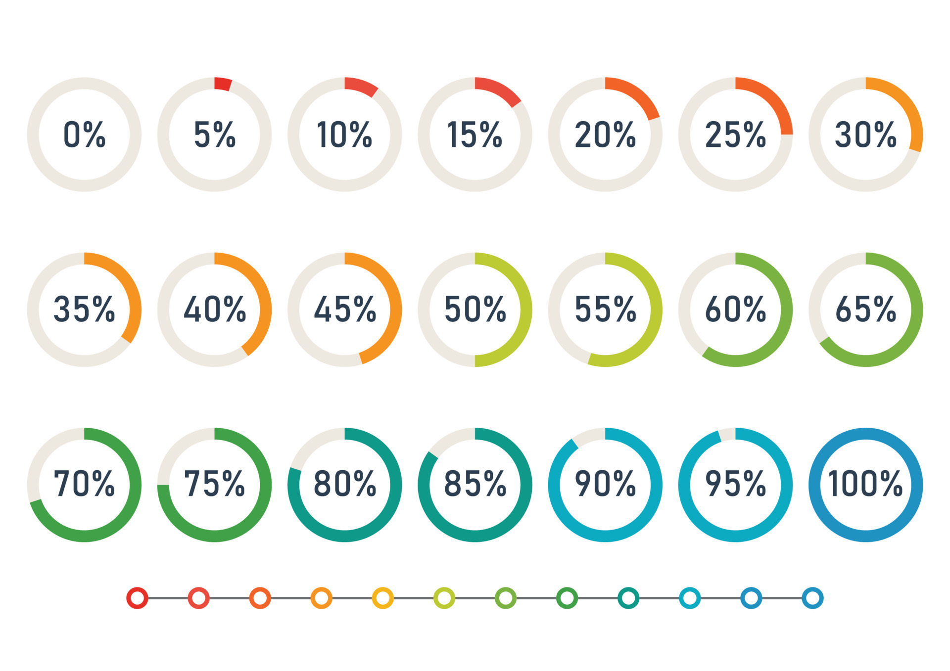 Progress Wheel Pie Charts Infographic 16189339 Vector Art at Vecteezy