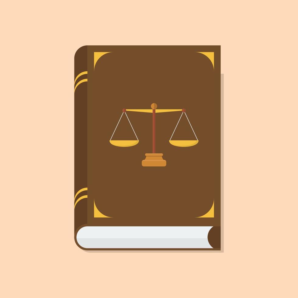 Law and justice book icon vector