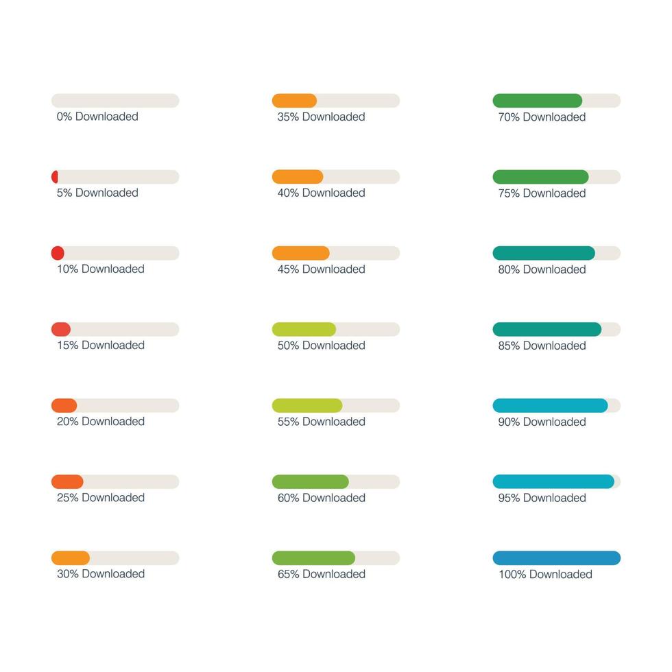 Set of Progress bars vector