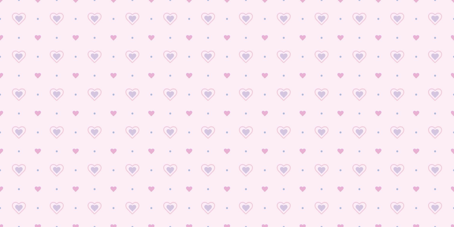 Cute hearts seamless pattern vector background