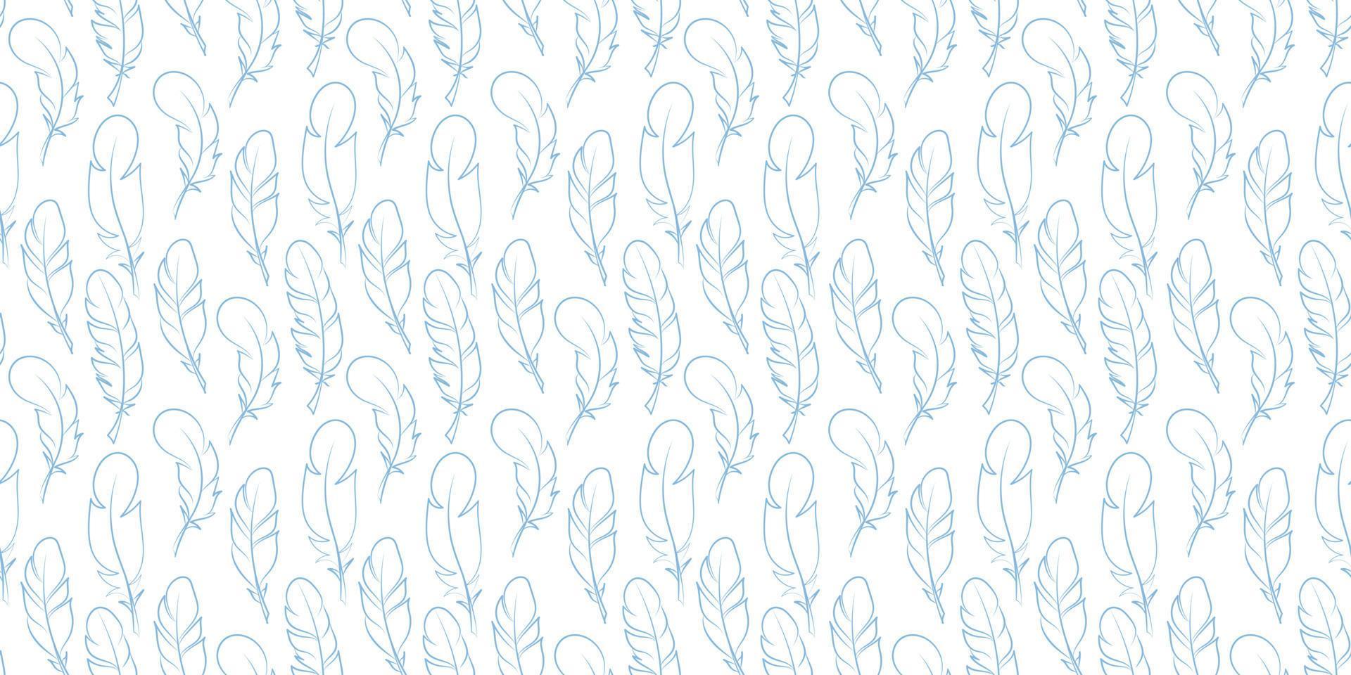 Feather seamless repeat pattern vector background 16189513 Vector Art ...
