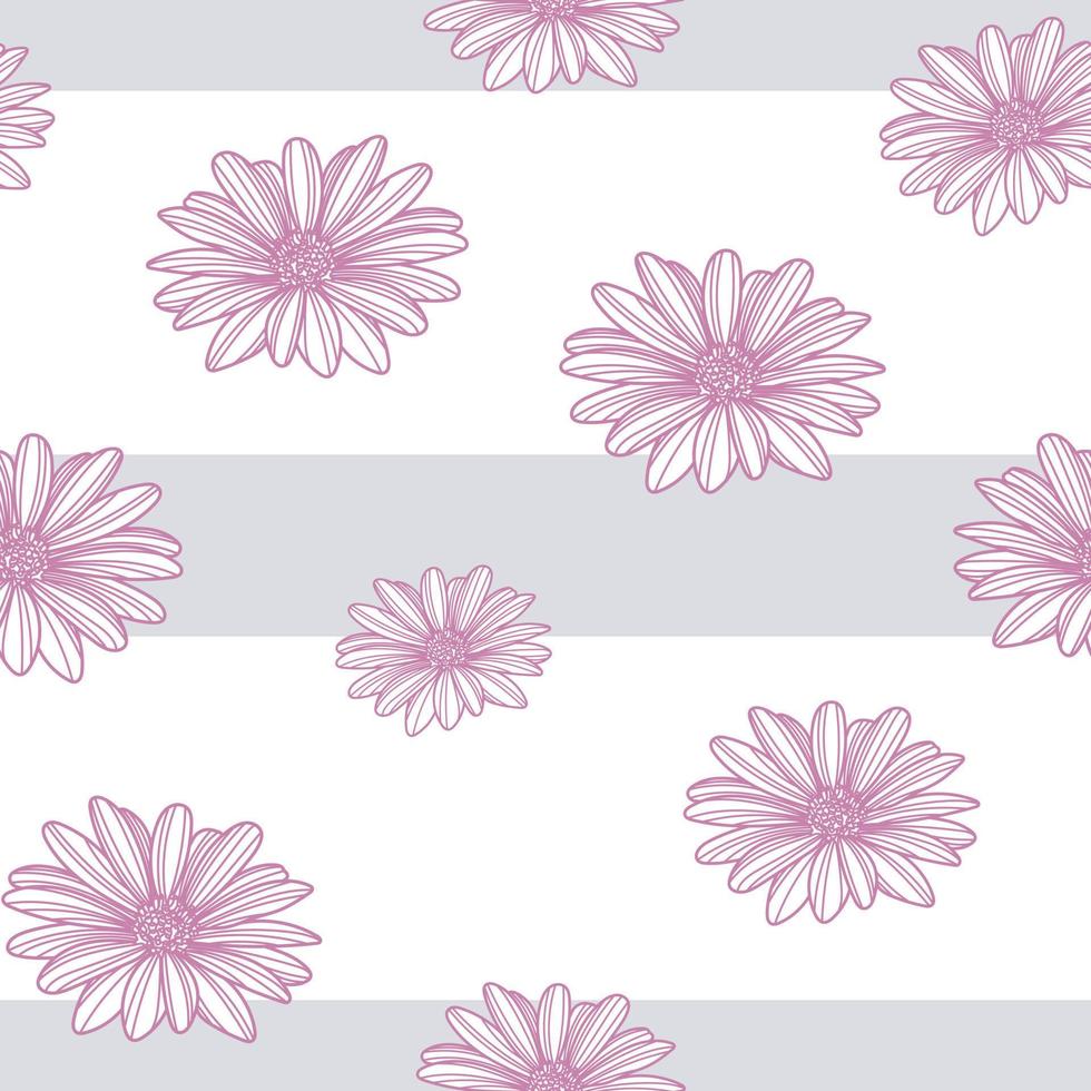 Cute pastel floral seamless repeat pattern vector