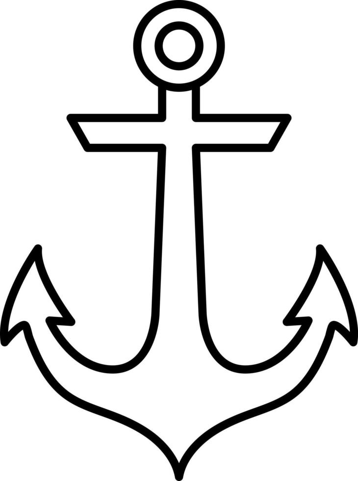 Anchor vector icon, outline logo