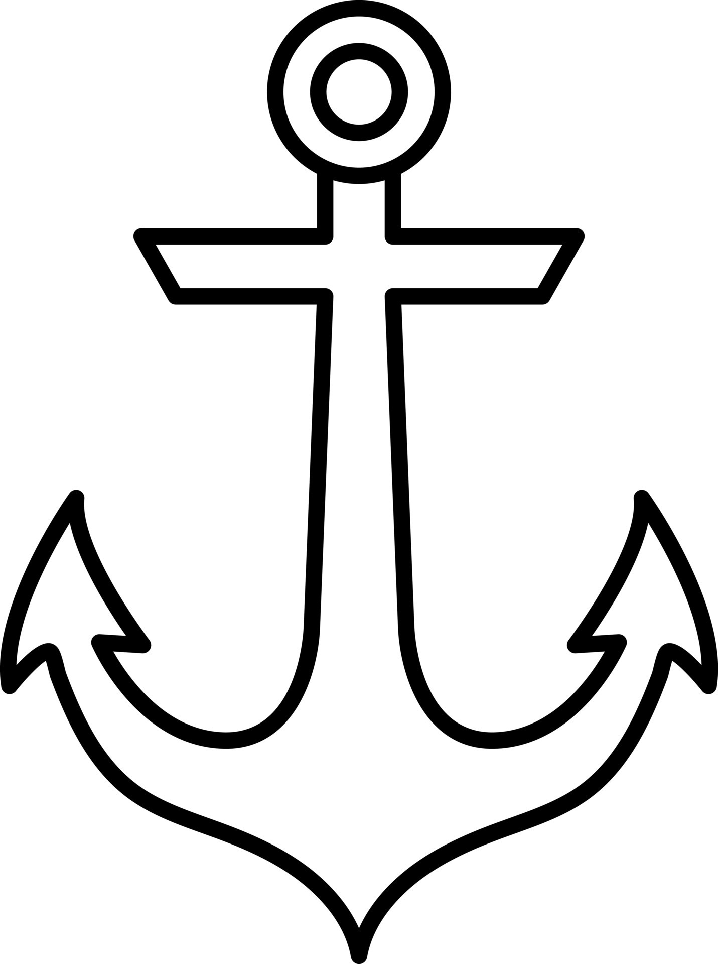 Anchor vector icon, outline logo 16189600 Vector Art at Vecteezy