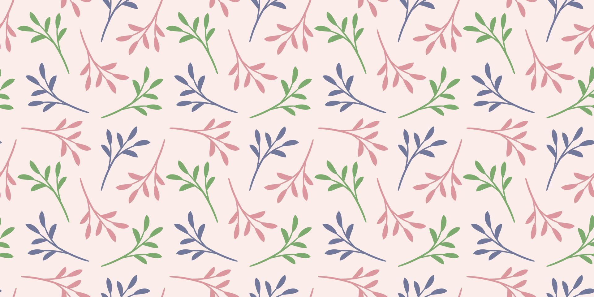 Colorful leaves background, vector pattern