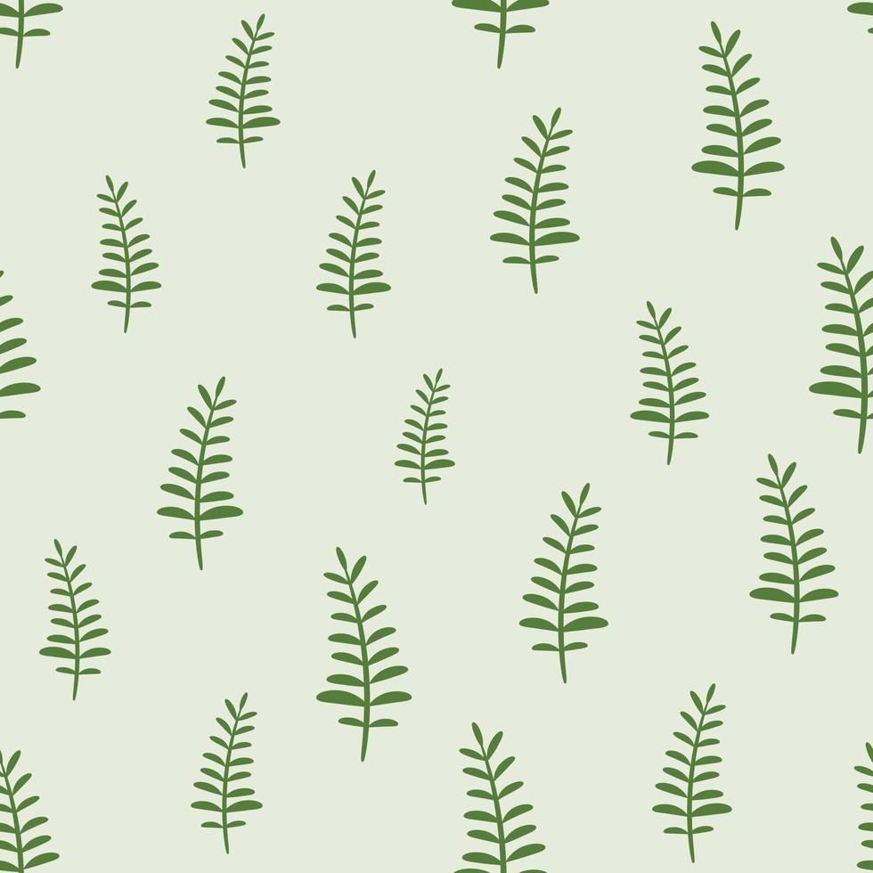 Fern repeat pattern, green repeating vector tile