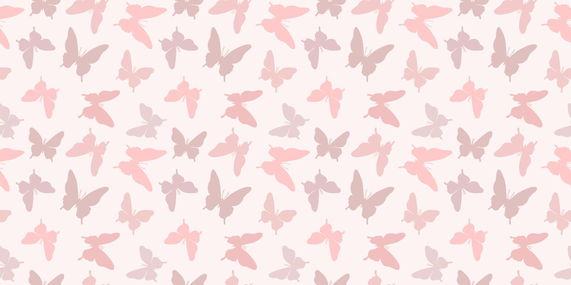 Butterfly silhouette vector pattern