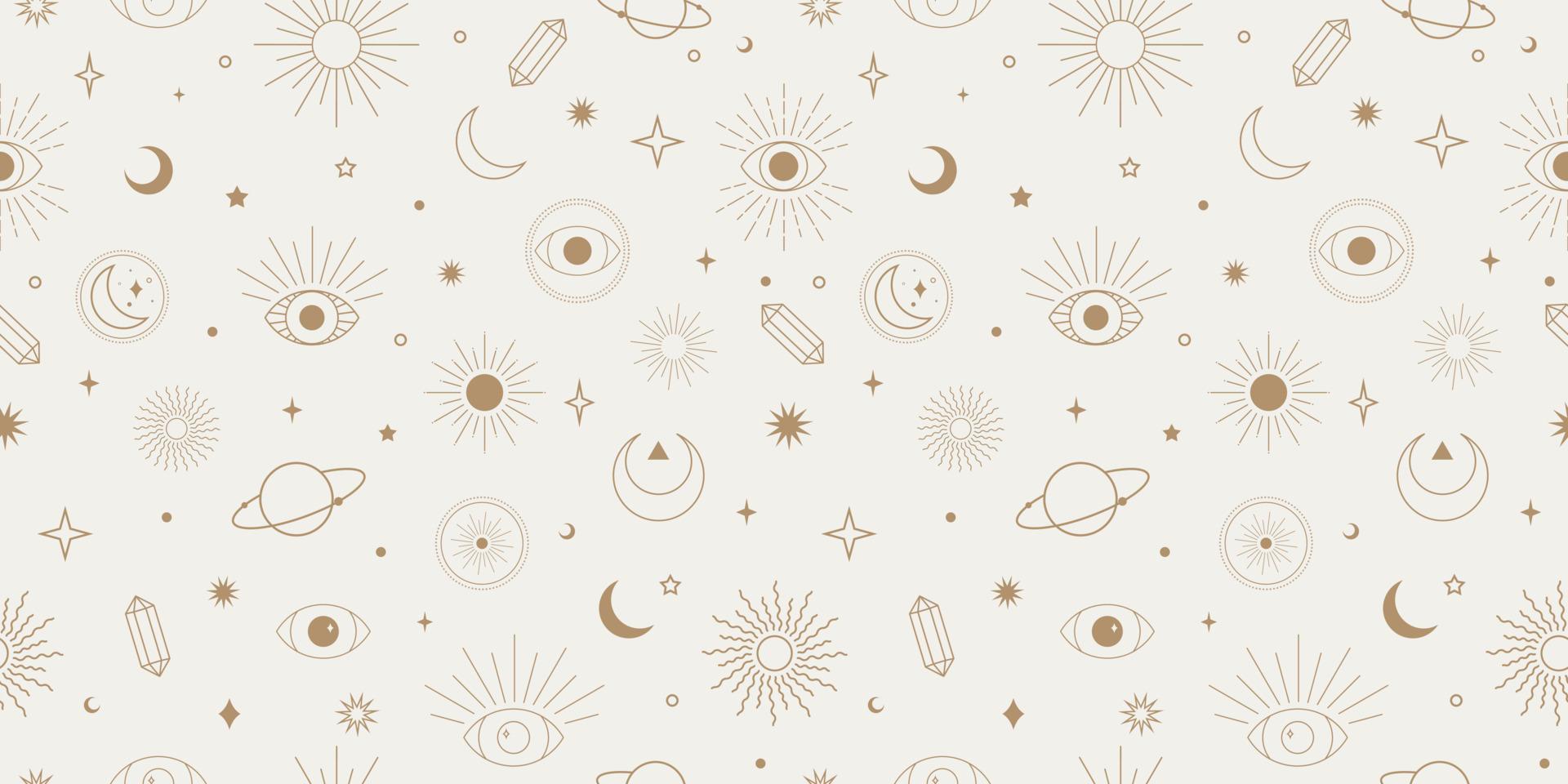 Mystical esoteric background, astrology wallpaper. vector