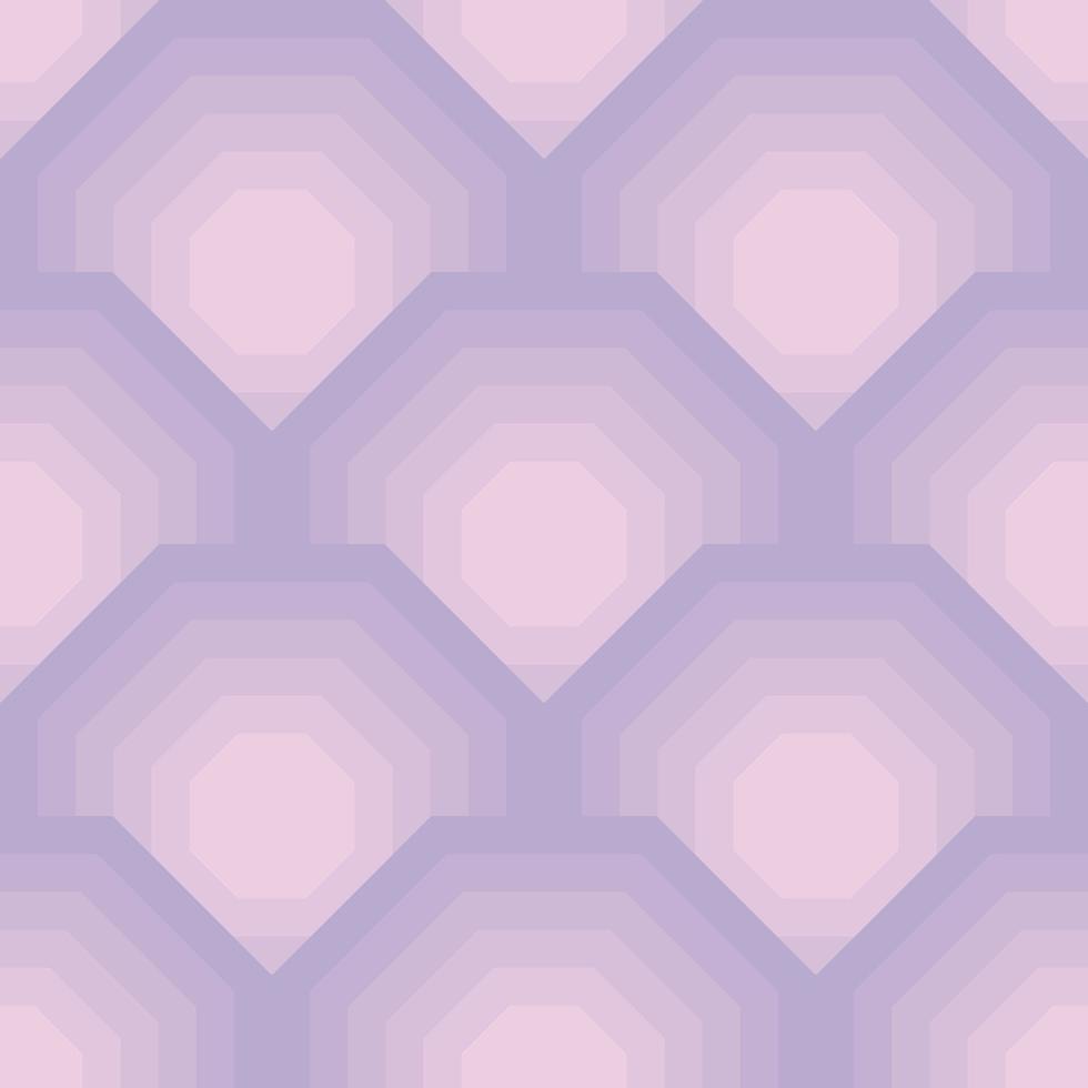 Purple geometric pattern with octagons, abstract print vector