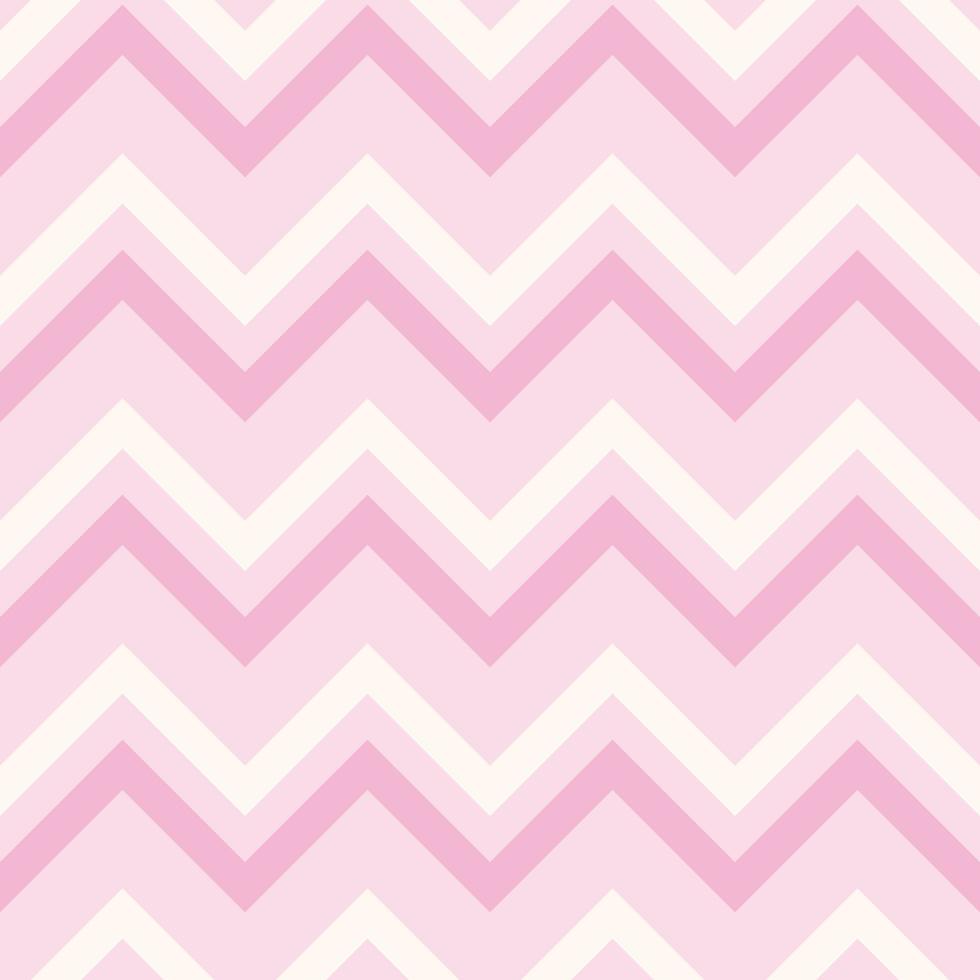 Zigzag vector pattern, pink and white abstract geometric chevron background