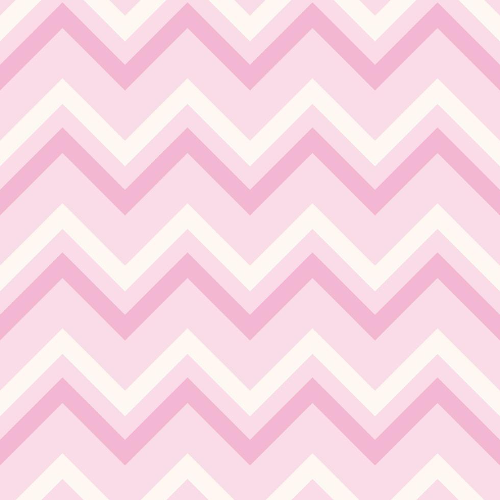 patrón vectorial en zigzag, fondo de chevron geométrico abstracto rosa y blanco vector