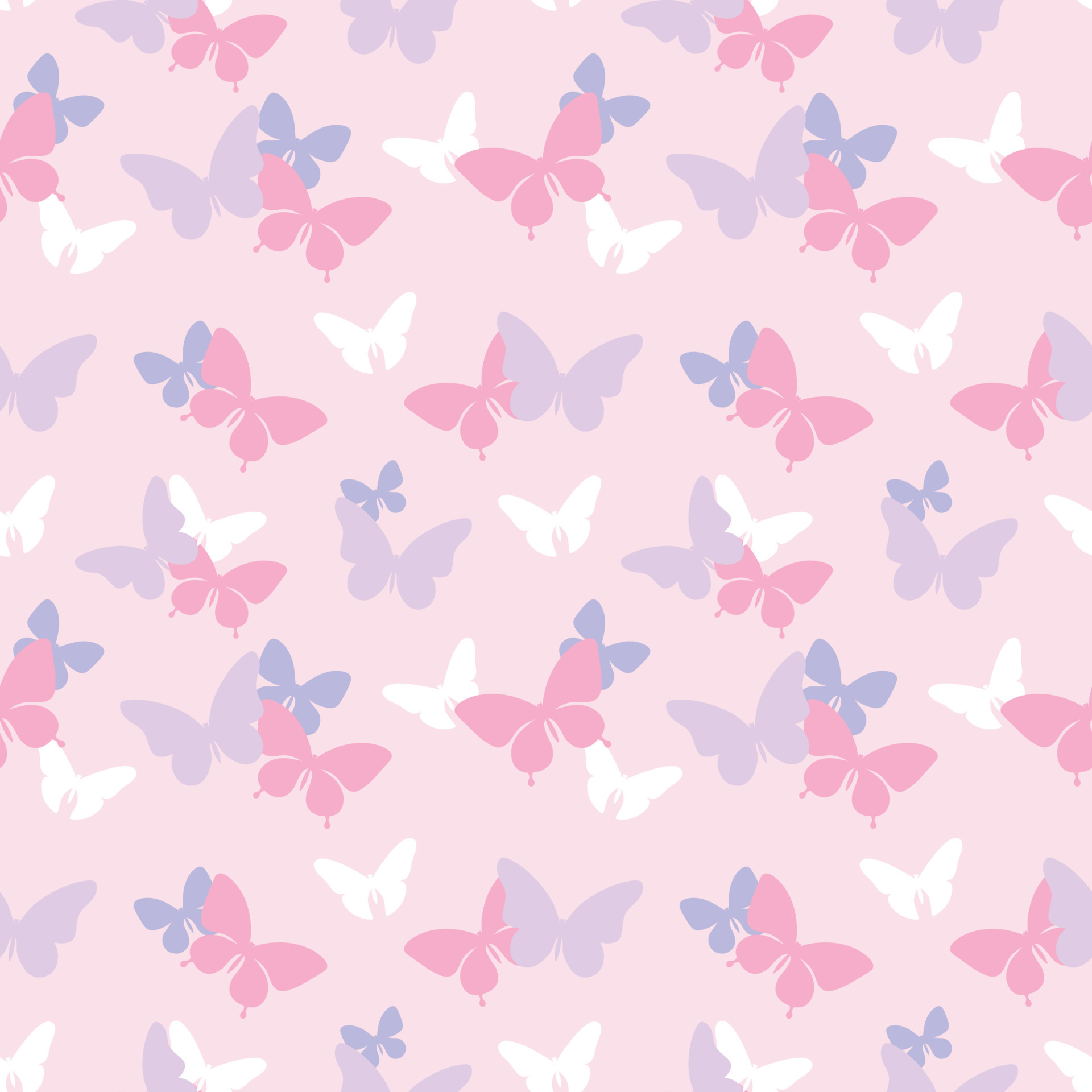 Vector pastel butterflies pattern. Abstract seamless background ...