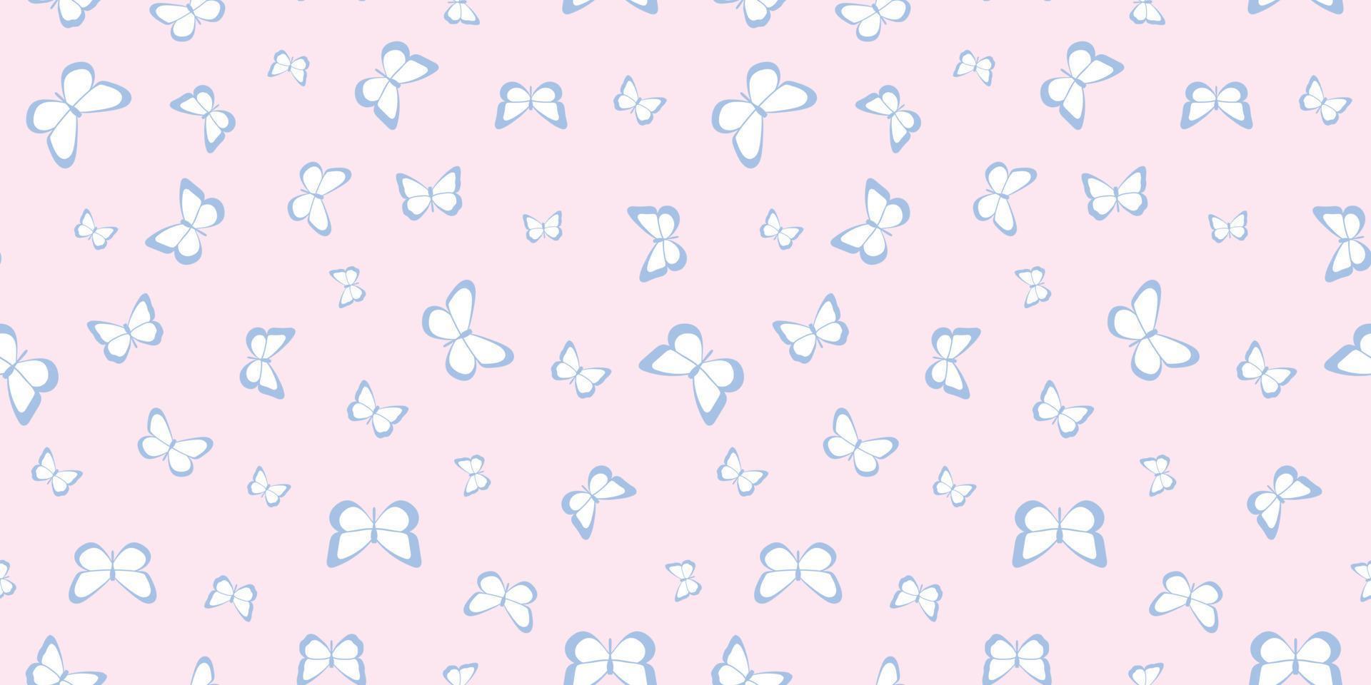 Butterfly seamless repeat pattern background vector