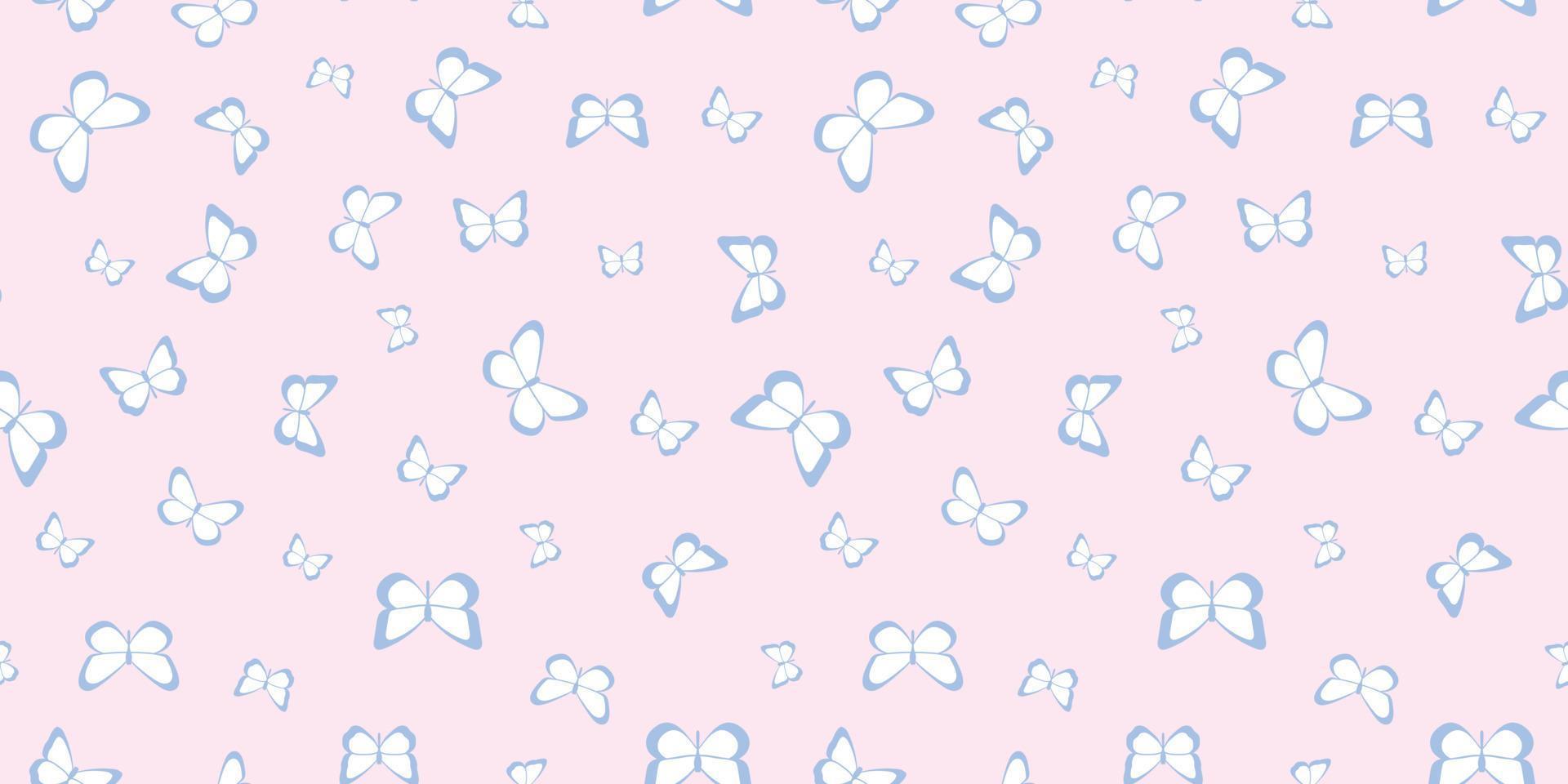 Butterfly seamless repeat pattern background vector