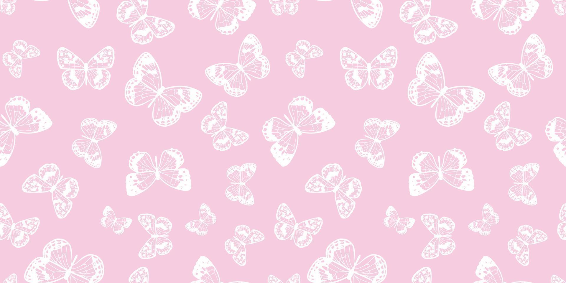 Butterfly seamless repeat pattern background vector