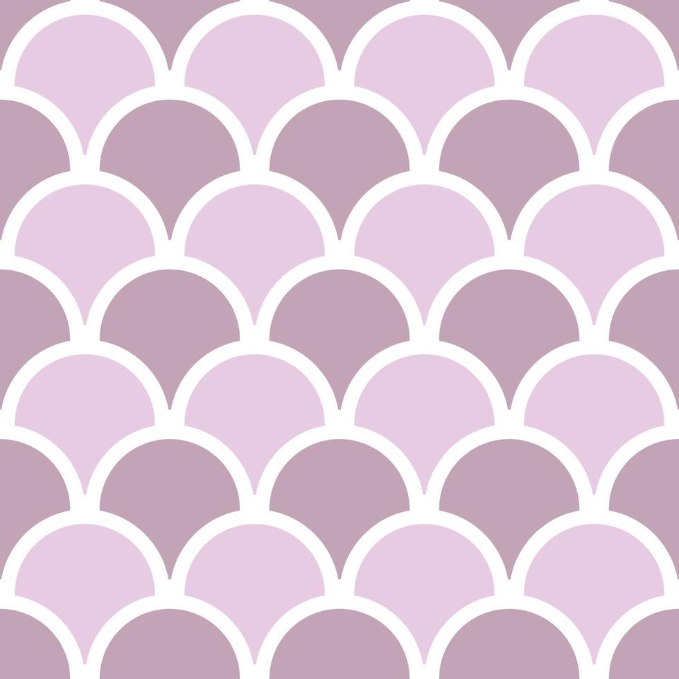 Purple geometric seamless repeat, fish scale vector