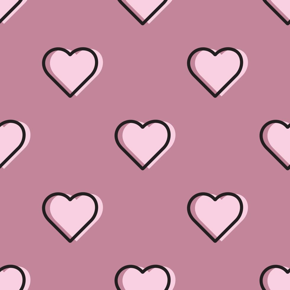 Heart icons seamless repeat pattern vector. vector