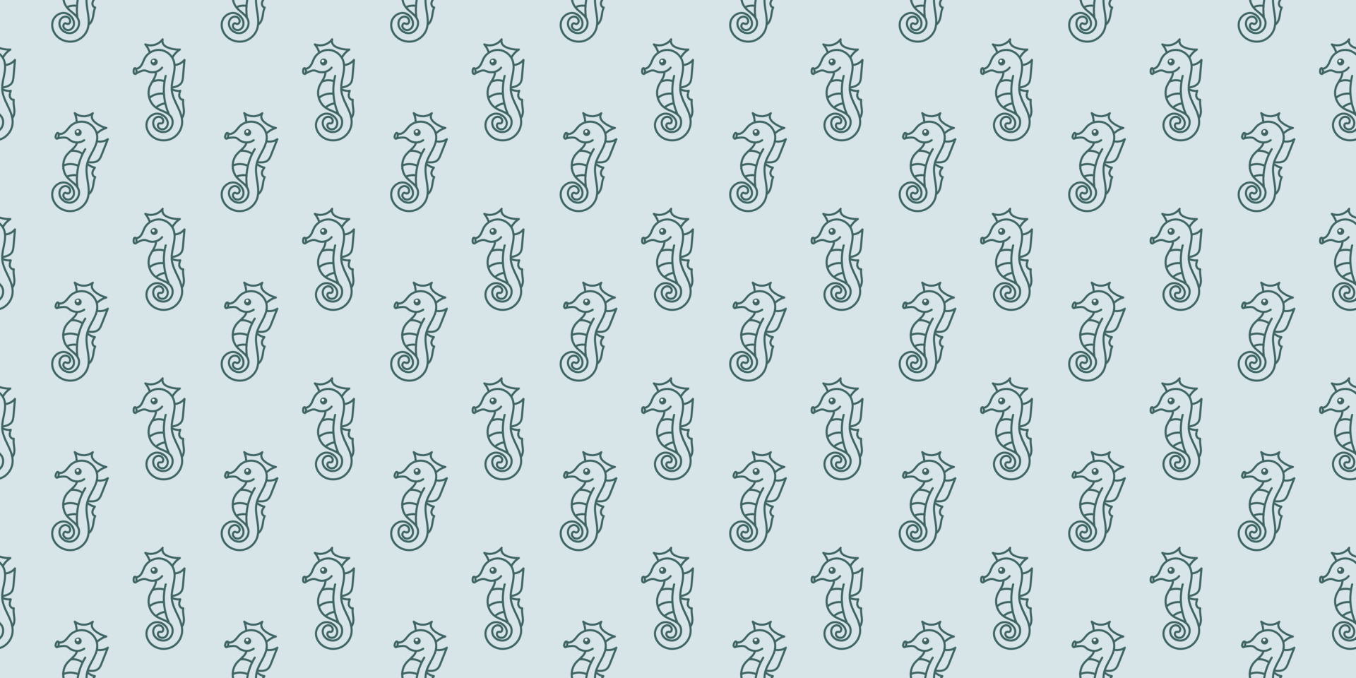 Seahorse seamless pattern, vector background, 16189889 Vector Art at