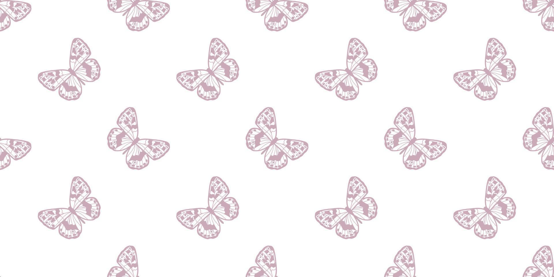 Fondo de patrón de repetición perfecta de mariposa vector