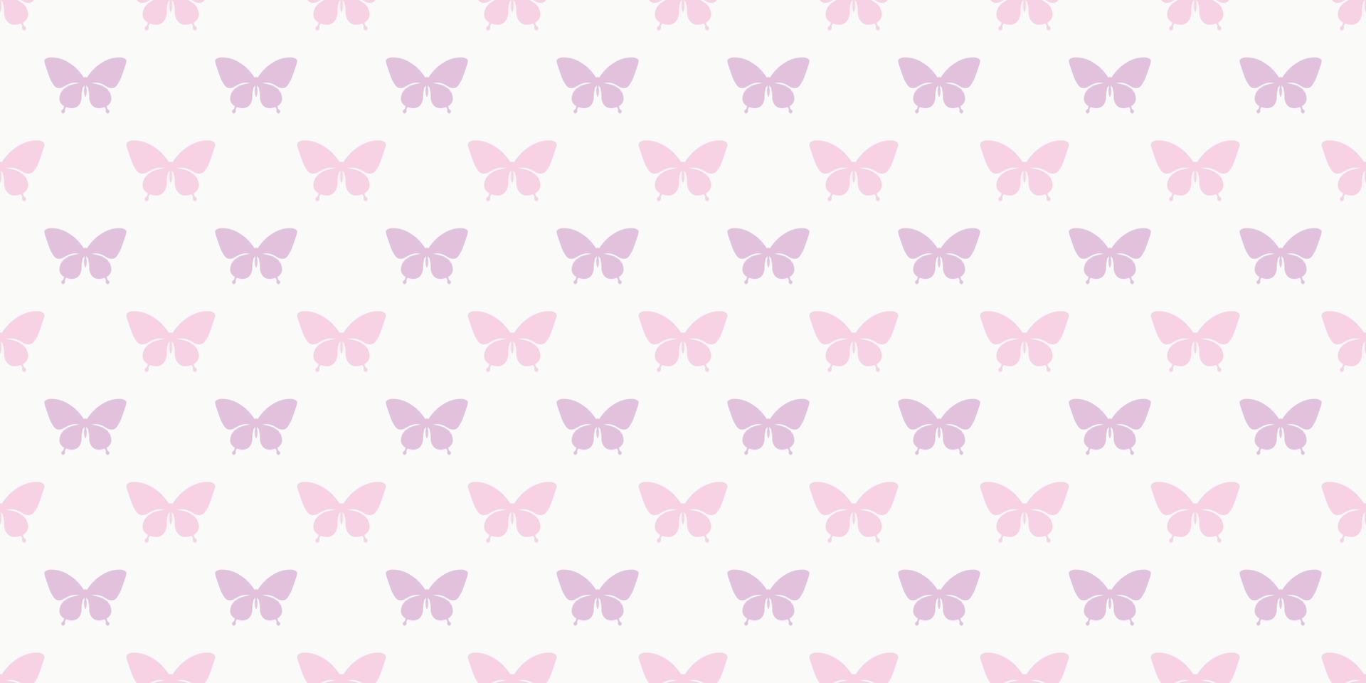 Pastel butterfly seamless repeat pattern vector background