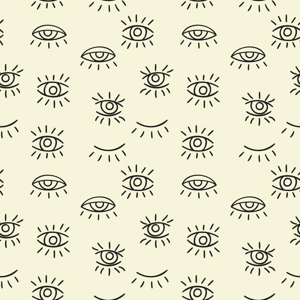 Eyes seamless abstract repeat pattern vector with eye elements
