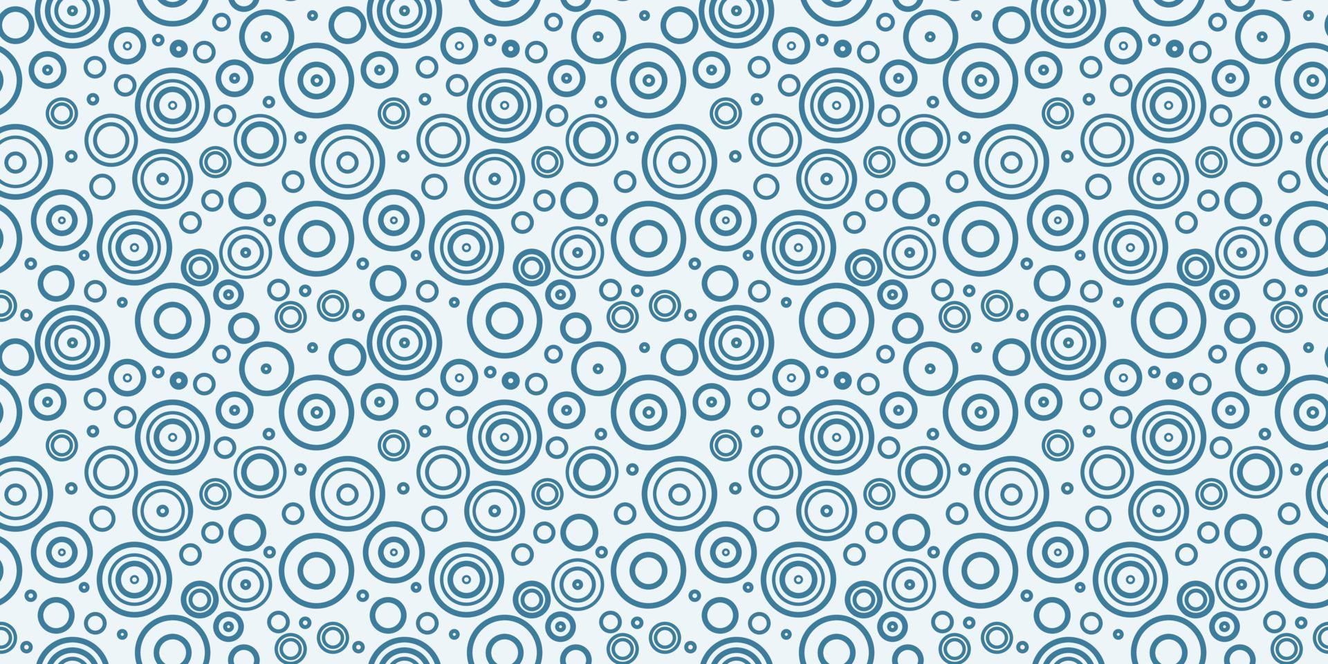 Blue and white circles seamless repeat pattern background vector