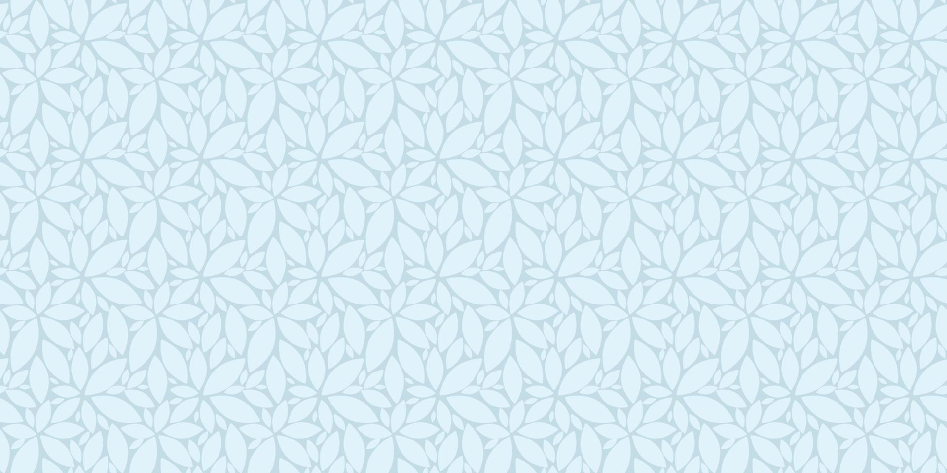 Blue leaves seamless pattern vector background