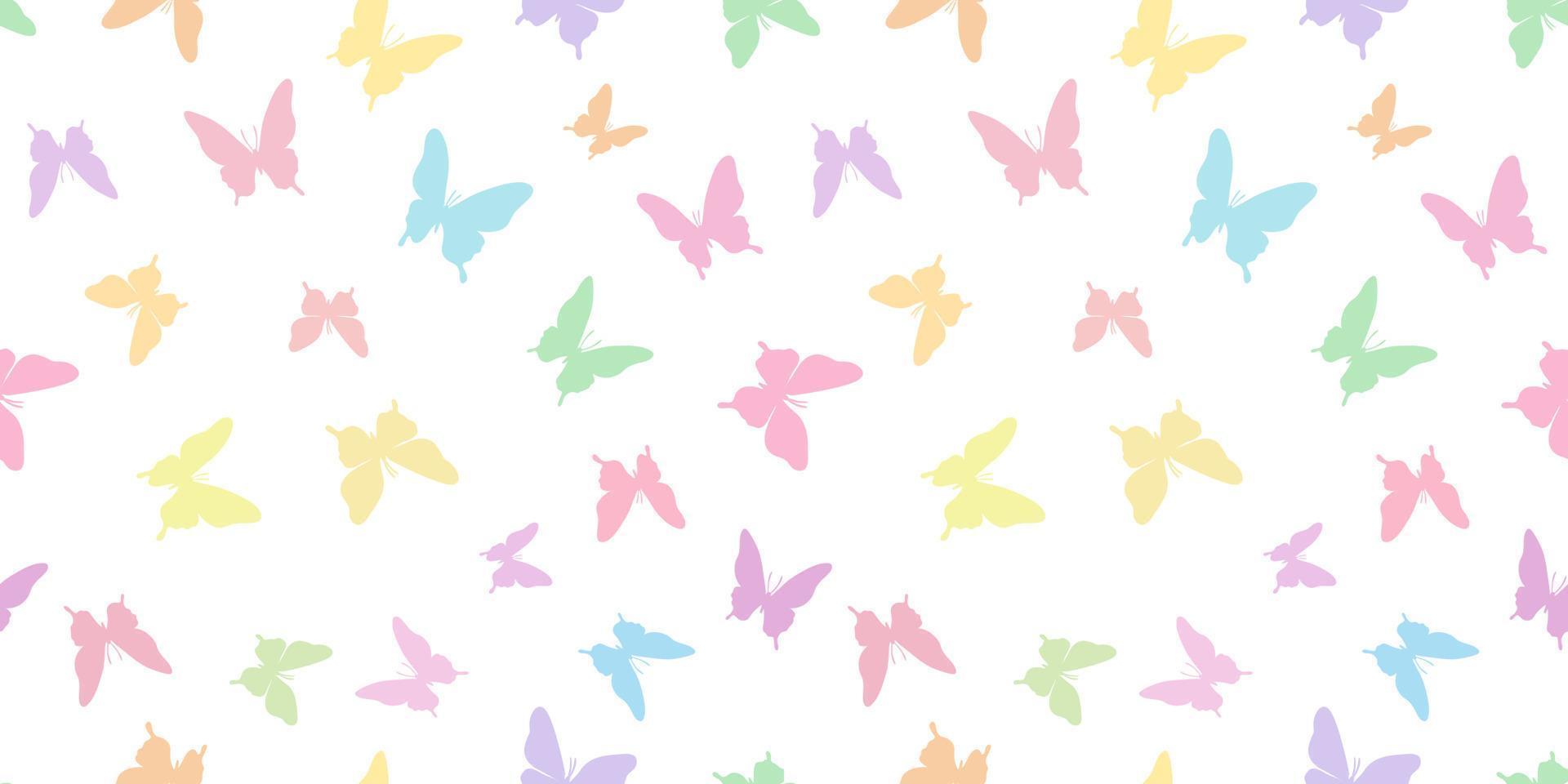Butterfly vector pattern, repeat tile