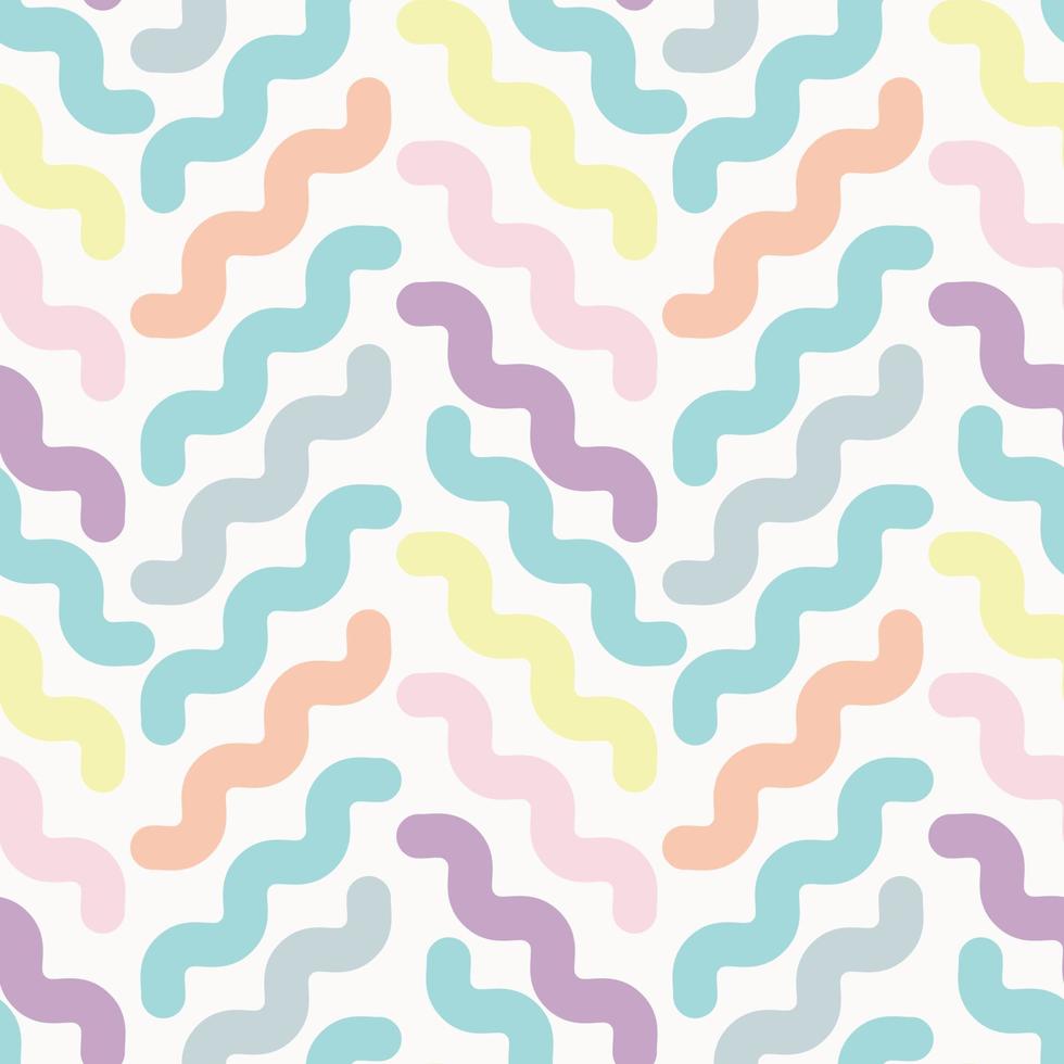 Vector chevron pattern, colorful wiggly lines, geometric abstract background