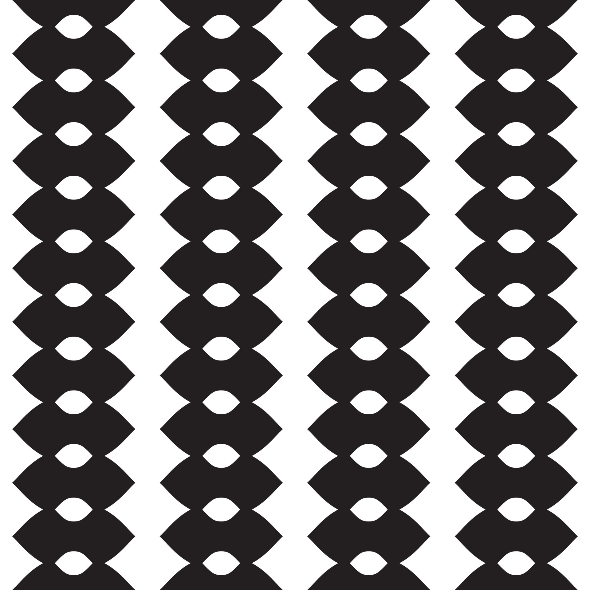 Black and white geometric vector pattern, abstract repeat background