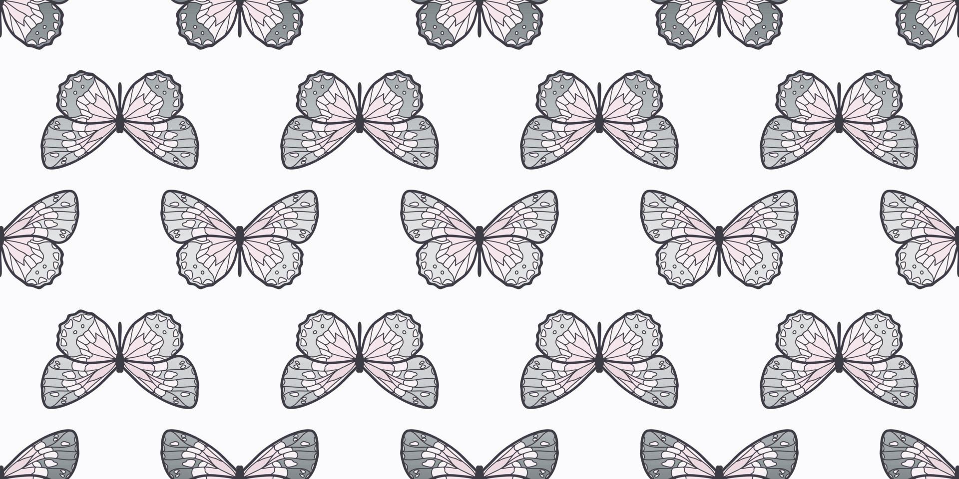 Butterfly seamless repeat pattern background vector