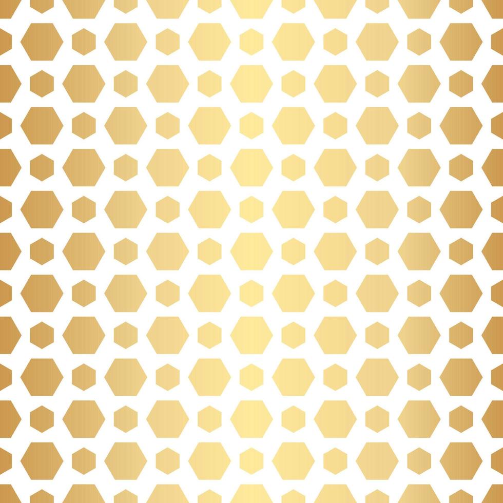 fondo de patrón de repetición sin costuras de oro geométrico, papel tapiz dorado y blanco. vector