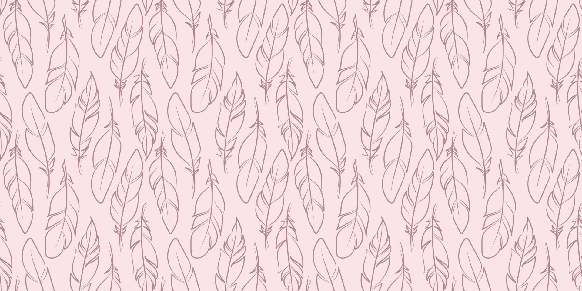 Feather seamless repeat pattern vector background 16190272 Vector Art ...