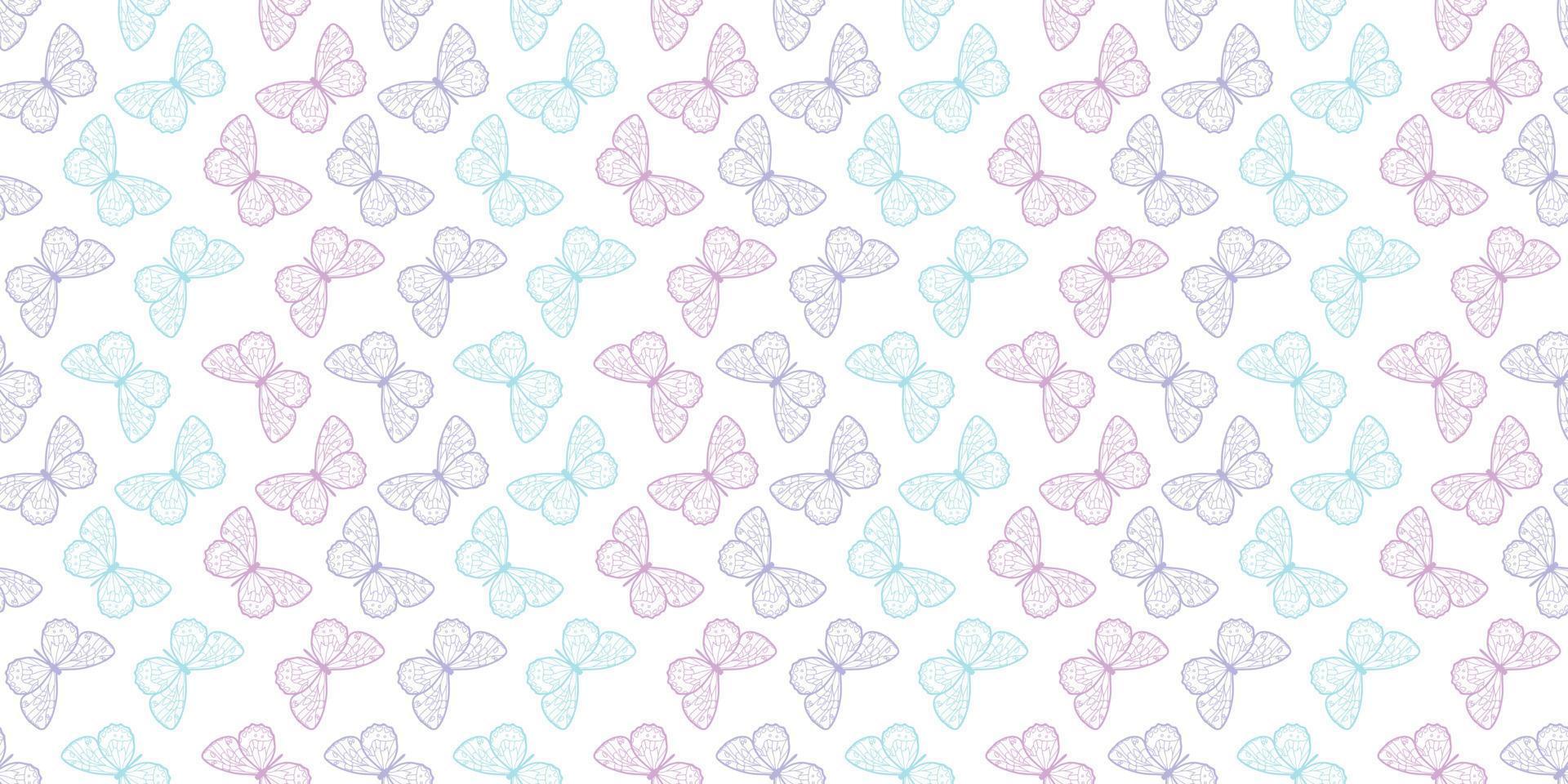 Fondo de patrón de repetición perfecta de mariposa vector