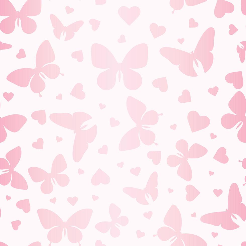 Vector butterfly seamless repeat pattern wallpaper, background with butterflies