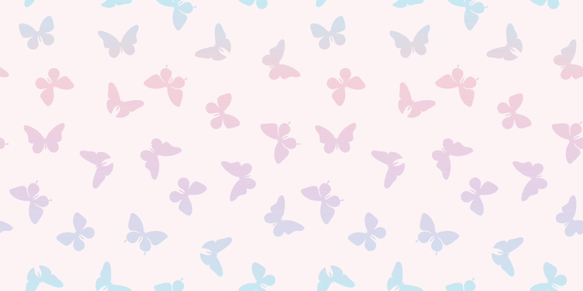Vector butterfly seamless repeat pattern wallpaper, background with butterflies
