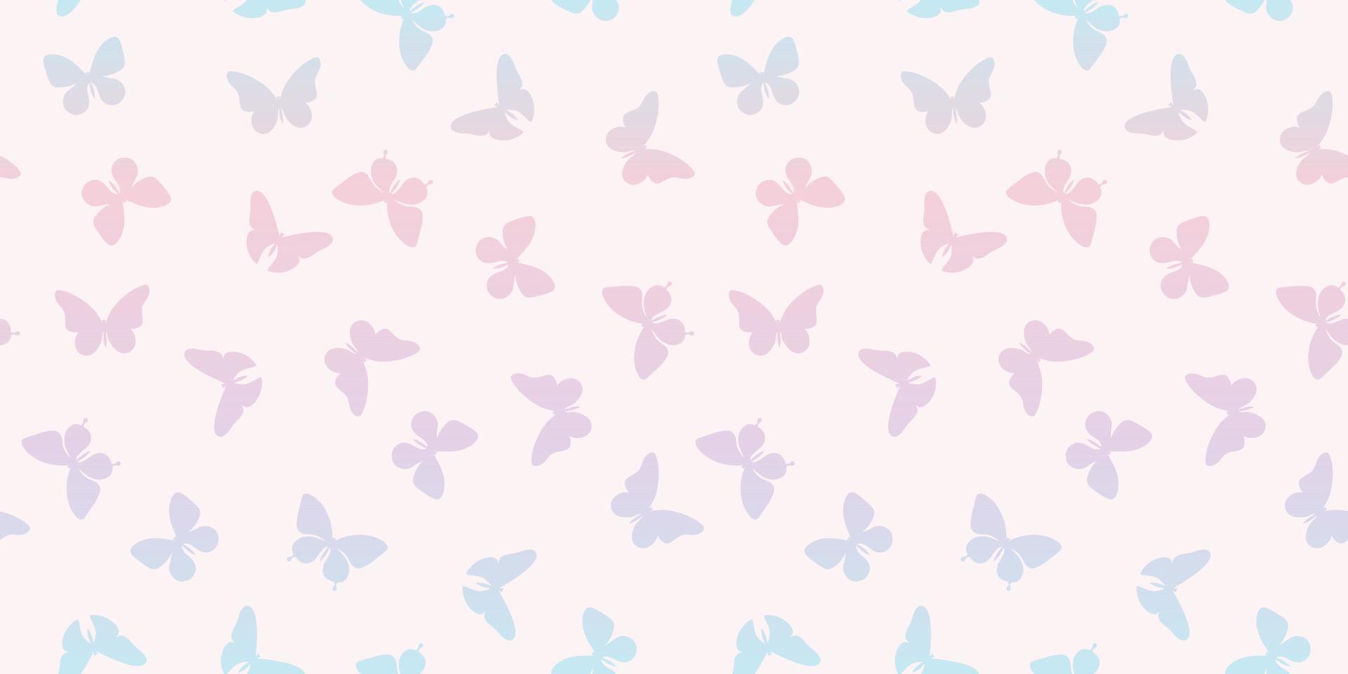 Papel tapiz de patrón de repetición perfecta de mariposa vectorial, fondo con mariposas vector