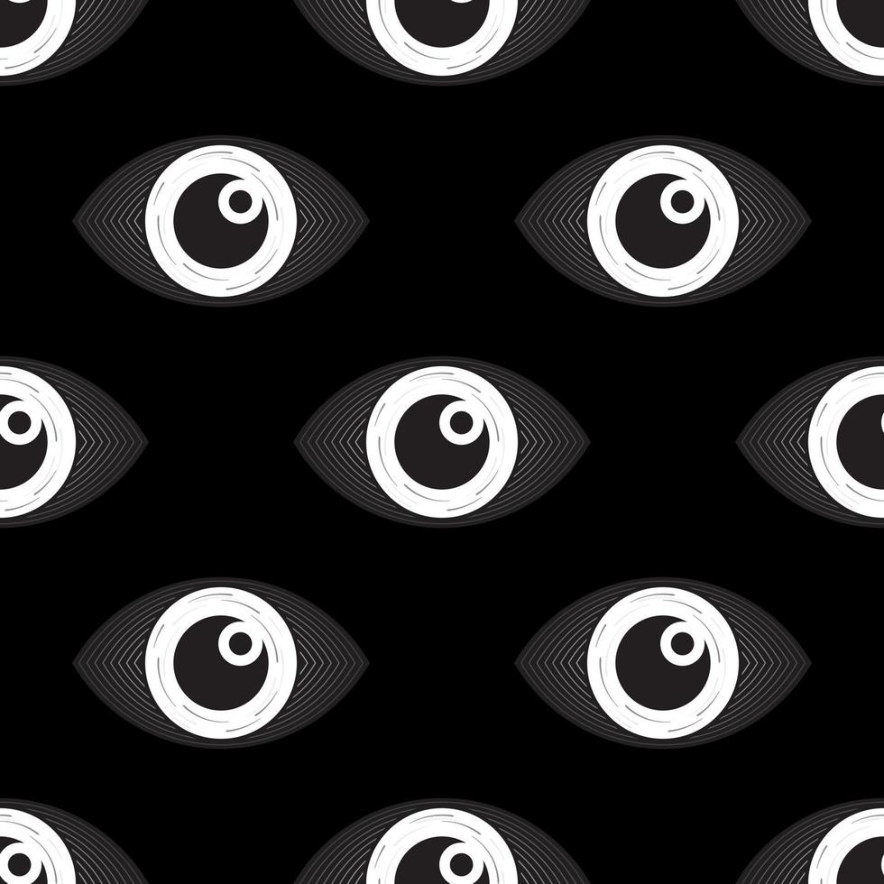Futuristic third eye vector repeat pattern, seamless repeat 16190326