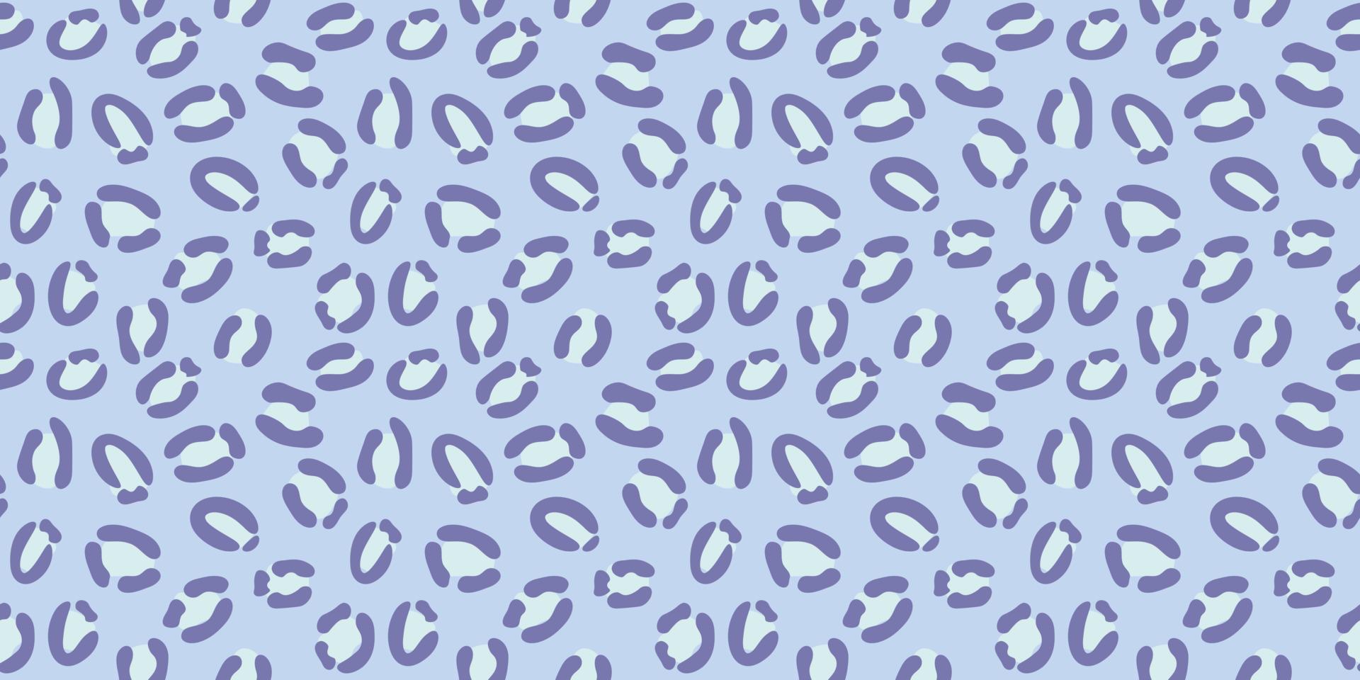 Blue cheetah background, vector leopard print, animal repeat.